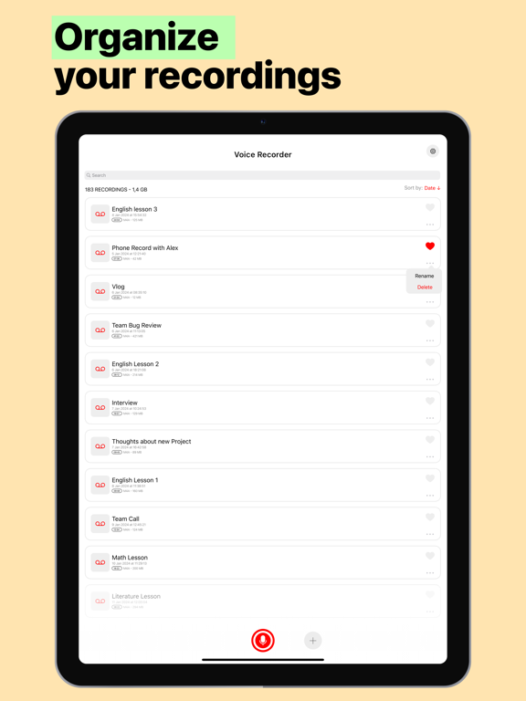 Voice Recorder: Speech-to-Text iPad screenshot 6 - Utilities app