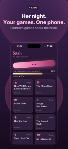 Bachelorette Games: Sash iPhone screenshot