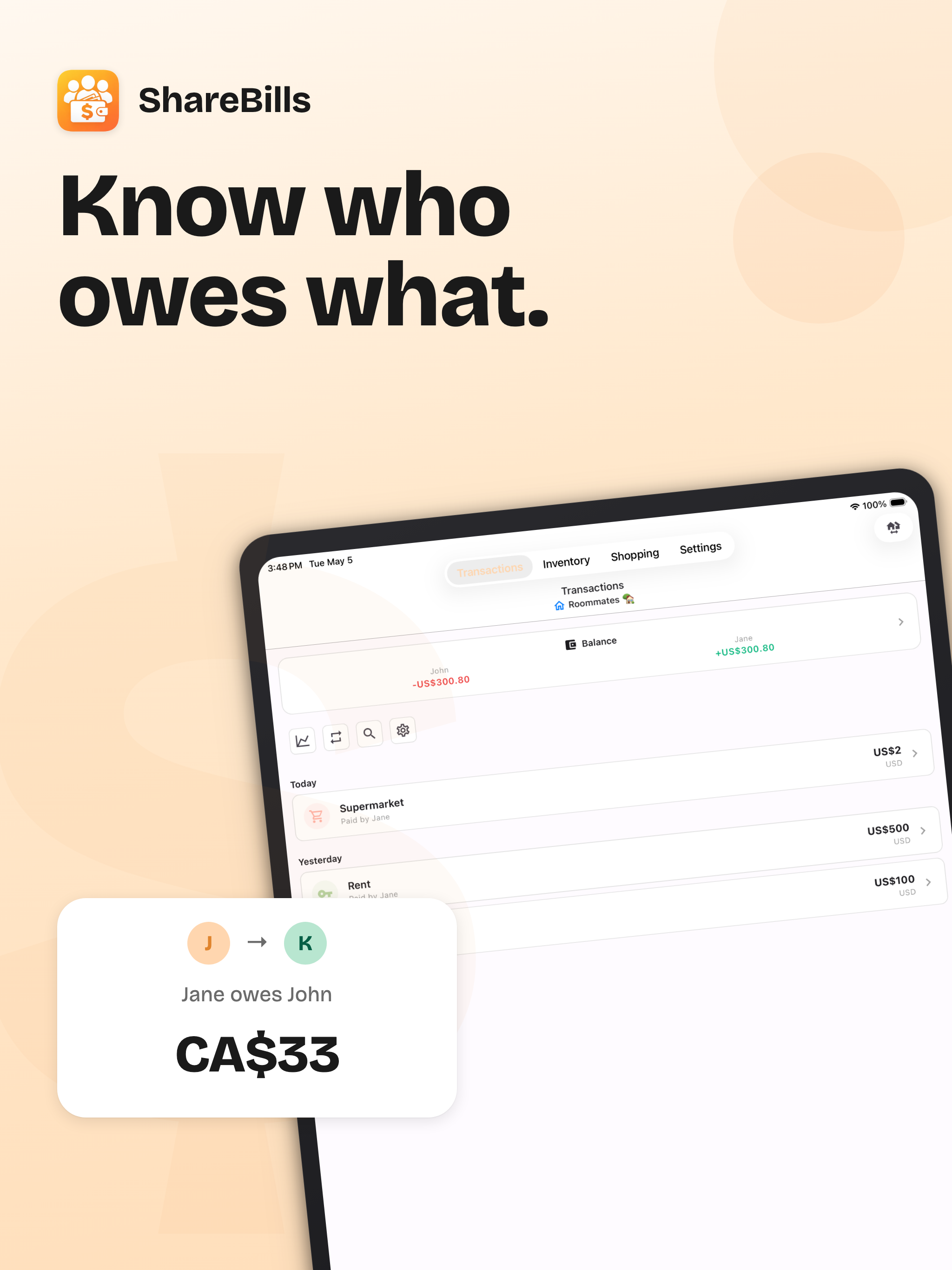 ShareBills: Household expenses screenshot 8