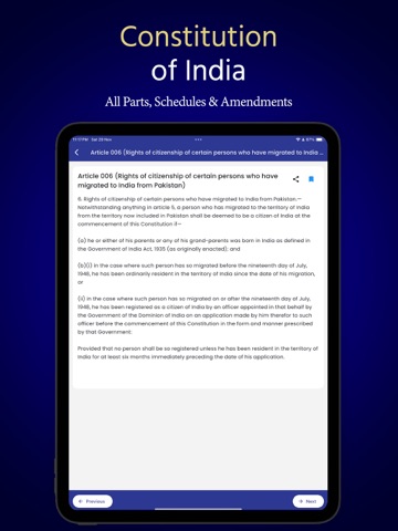 Indian Constitution Hindi Eng iPad screenshot
