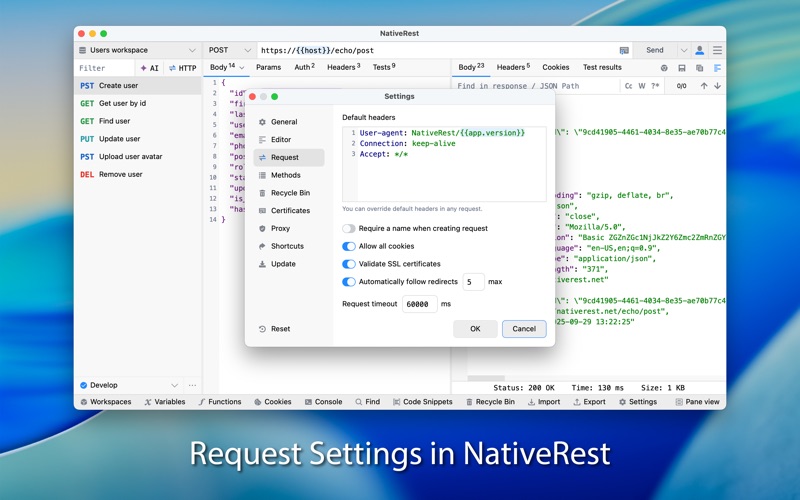 NativeRest screenshot