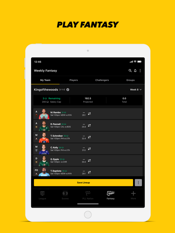 PLL iPad screenshot 3 - Sports app