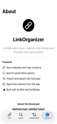 LinkOrganizer iPhone screenshot