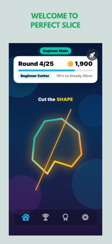 Perfect Slice: 50/50 Cut Game Screenshot 1 of 4