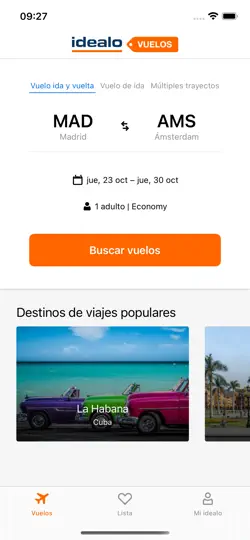 Captura de pantalla de Idealo Flights: Cheap Tickets en iPhone 1