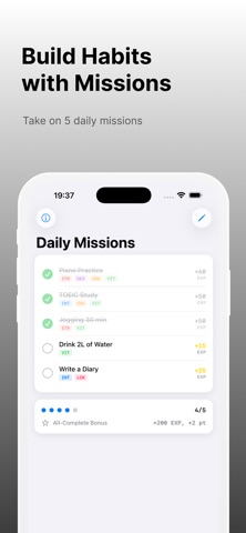Ascendio - RPG Habit Tracker iPhone screenshot