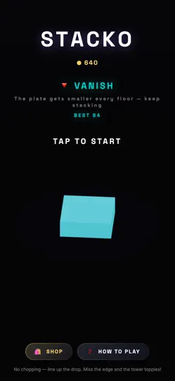 Captura de pantalla de STACKO – Stack Tower Blocks en iPhone 4