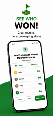 Mini Golf Scorecard iPhone screenshot