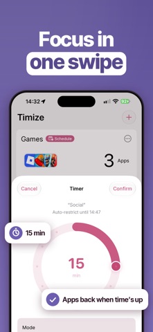Timize: App Blocker & Focus Screenshot 2 of 6