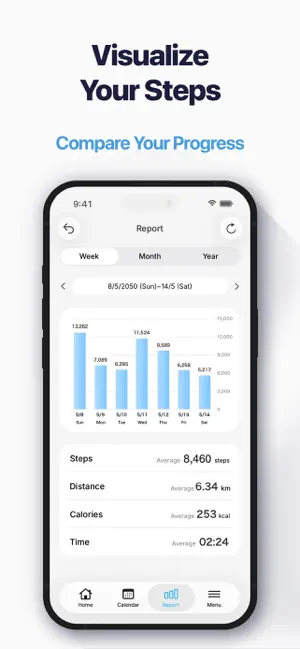 Pedometer - Steps Counter App iPhone screenshot 4