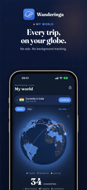 Wanderinga – Travel Tracker screenshot 1