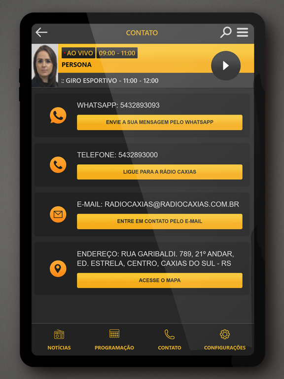 Rádio Caxias iPad screenshot 4 - Music app
