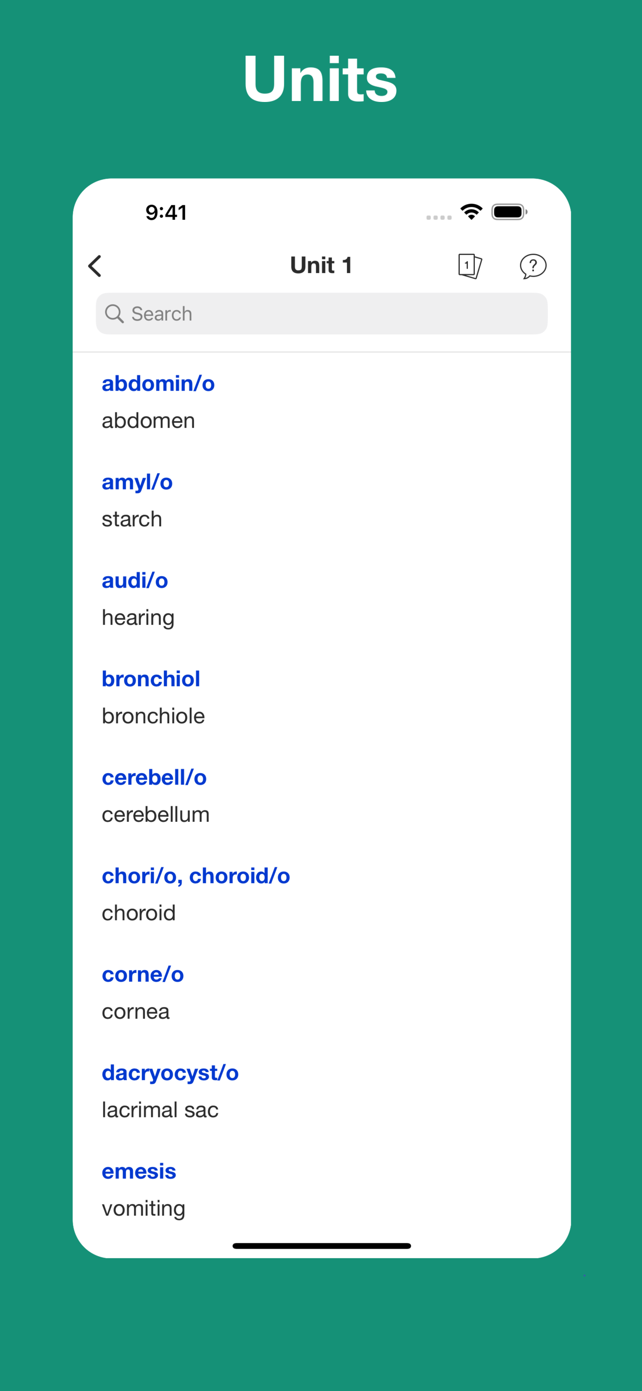 Medical terminology - roots screenshot 9