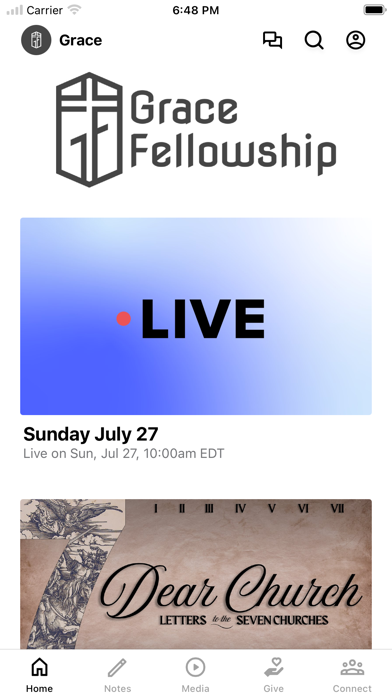 Screenshot 1 of Grace Fellowship MI App