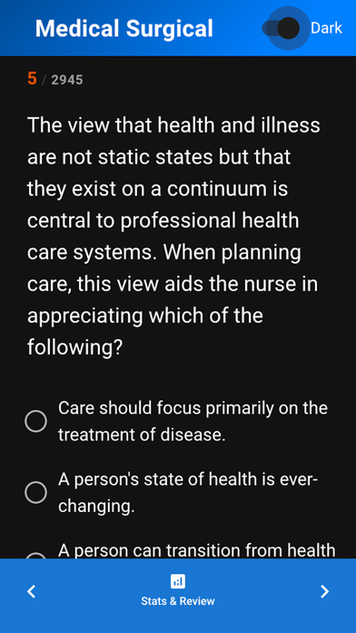 Med-Surg Practice Exam Screenshot
