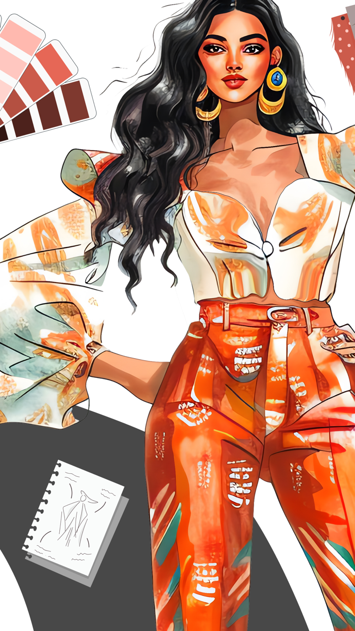 时尚设计服装草图