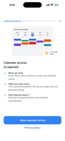 Calendar Briefing screenshot 2