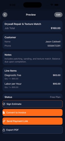 TripleTap: Contractor Invoice Screenshot 3 of 4