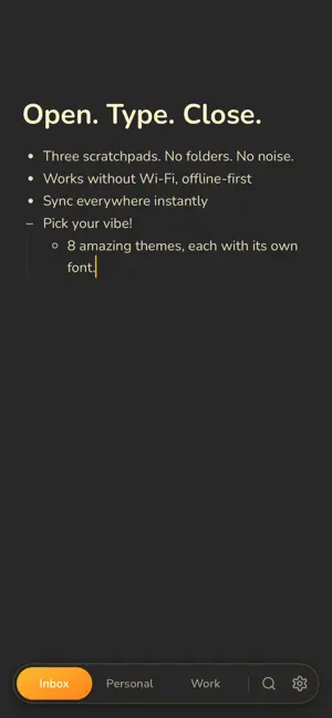 Benchpad — Scratchpad Notes screenshot 1
