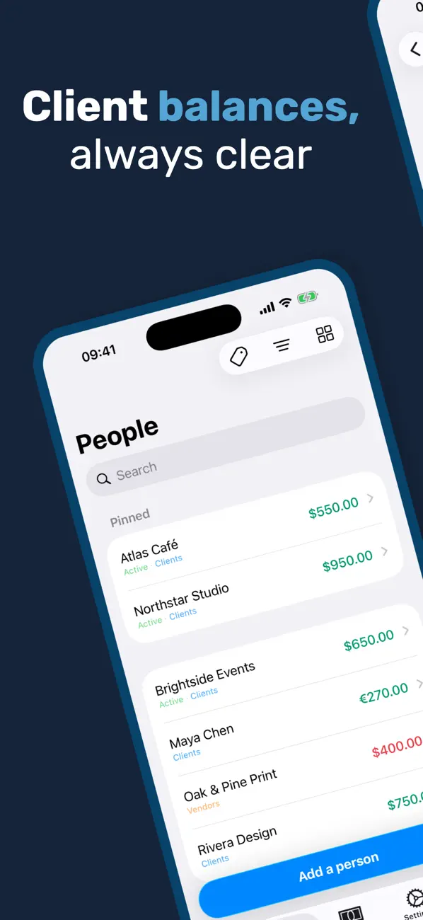 Screenshot #1 pour Debty - Private Debt Tracker