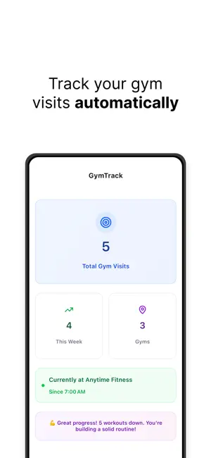 GymTrack: Auto-Log Workouts screenshot 1