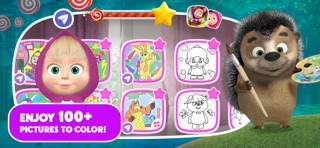 Masha and the Bear Coloring iPhone screenshot