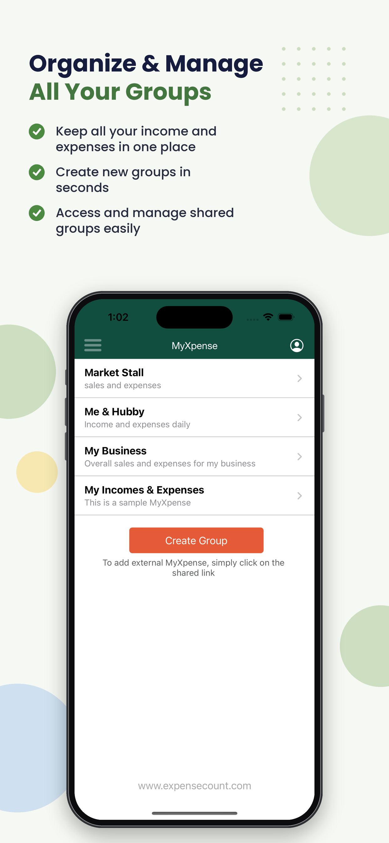 MyXpense - incomes & expenses