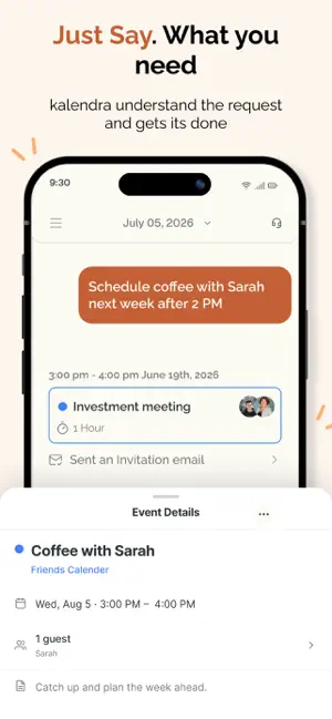 Kalendra AI Calendar Assistant screenshot 2
