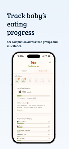 100 foods for baby iPhone screenshot