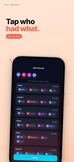 RightSplit: Bill Splitter Tip screenshot 2