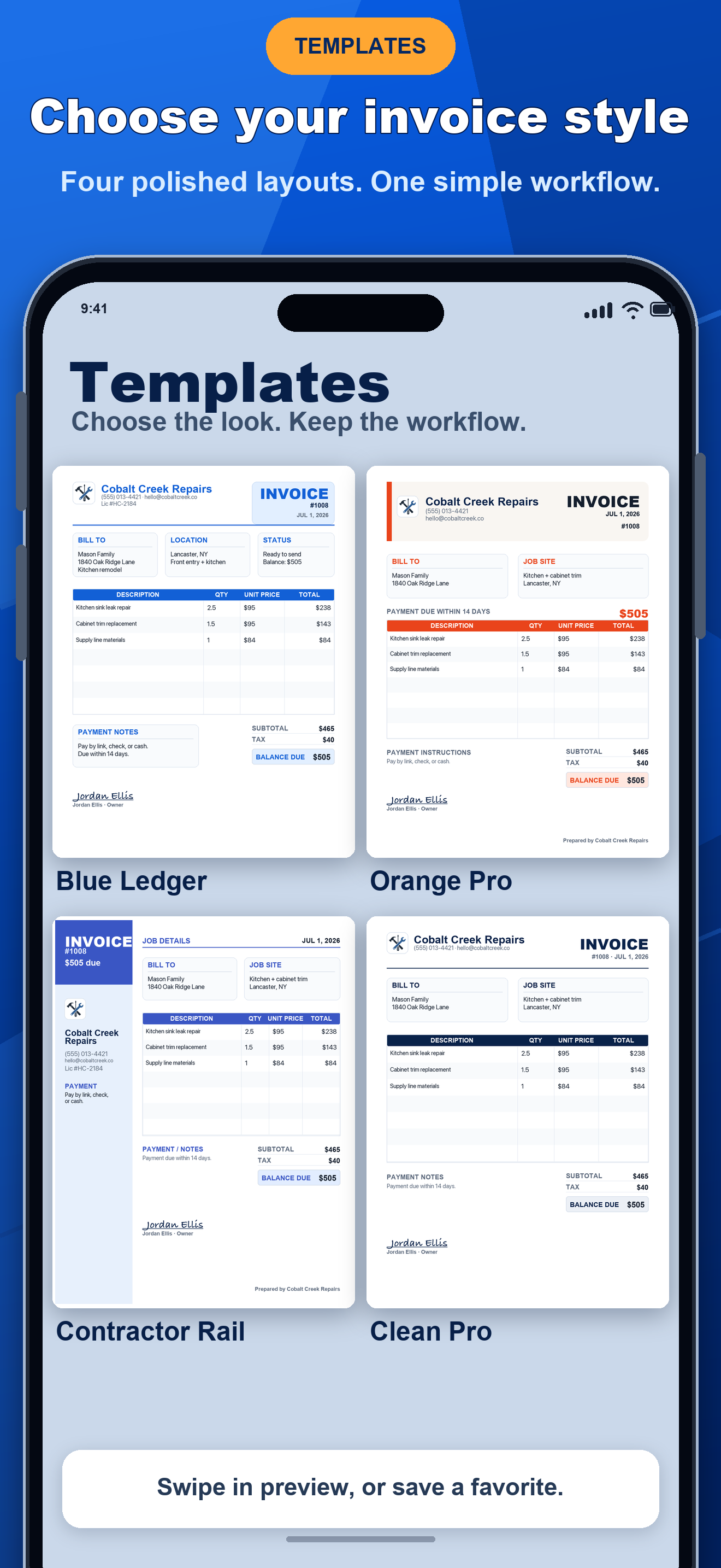 Contractor & Handyman Invoice screenshot 3