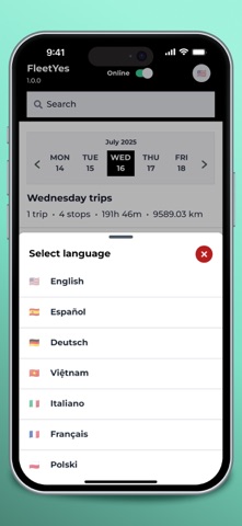 FleetYes AFP screenshot