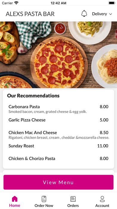 ALEXS PASTA BAR Screenshot