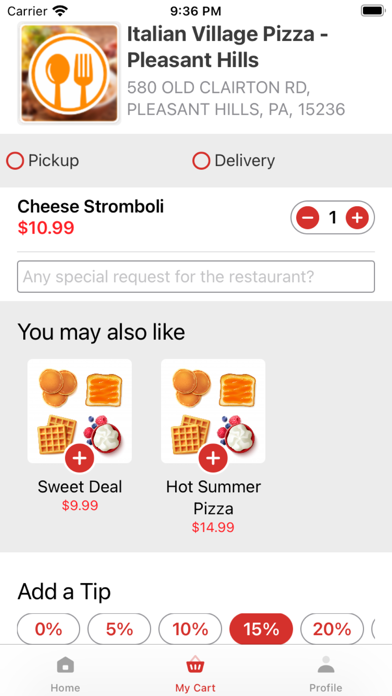 Italian Village Pizza. Screenshot
