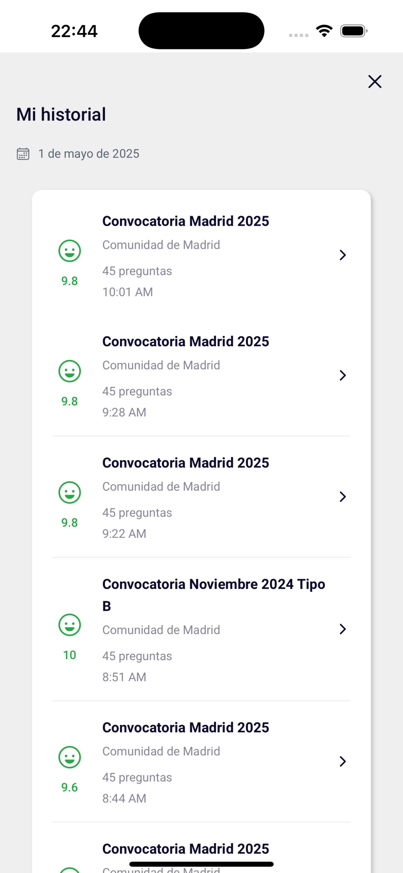 FormaTest PER Patrón de Recreo