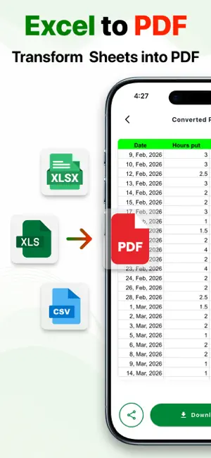 Excel to PDF Converter app screenshot 1