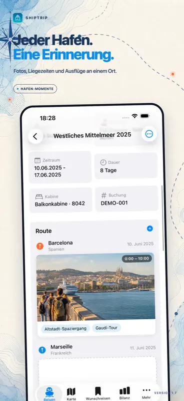 ShipTrip: Kreuzfahrt-Logbuch screenshot 3 of 5