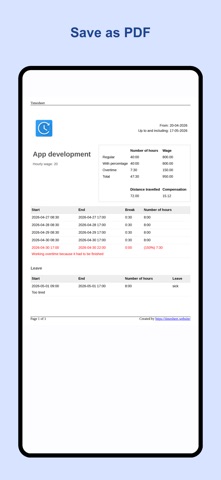 Timesheet - Access anywhere Screenshot 8 of 8