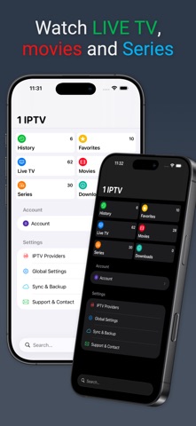 1iPTV - IPTV & video Player Screenshot 1 of 8