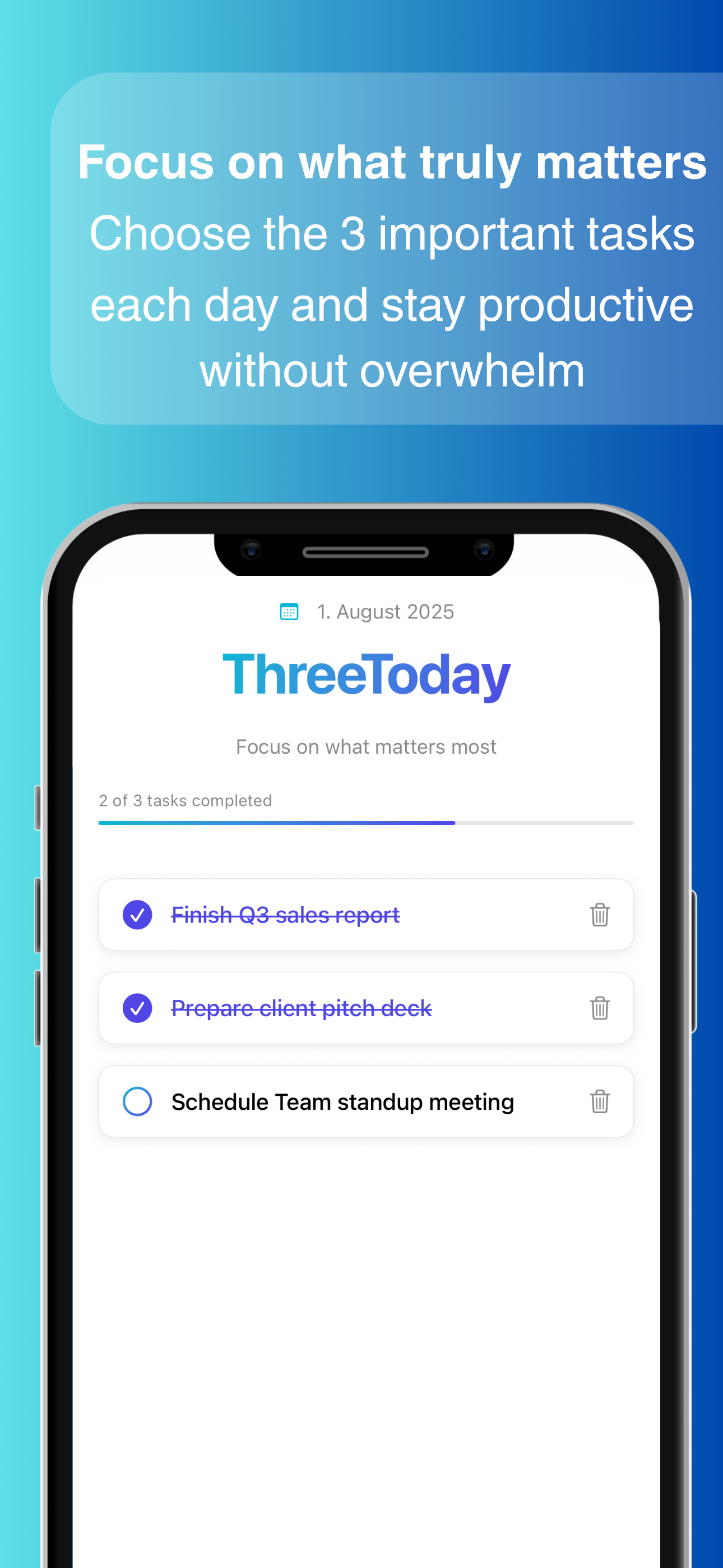 ThreeToday screenshot 2