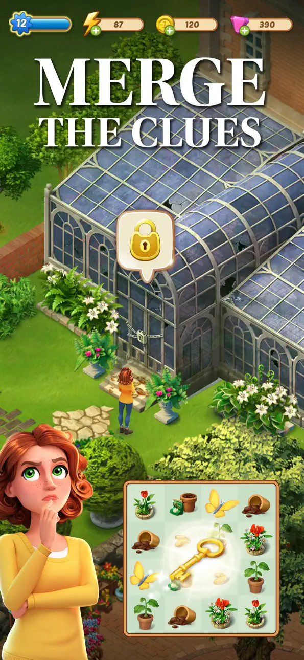 Merge Mansion: Puzzles & Story iOS Mod IPA screenshot 2 - iOS game interface