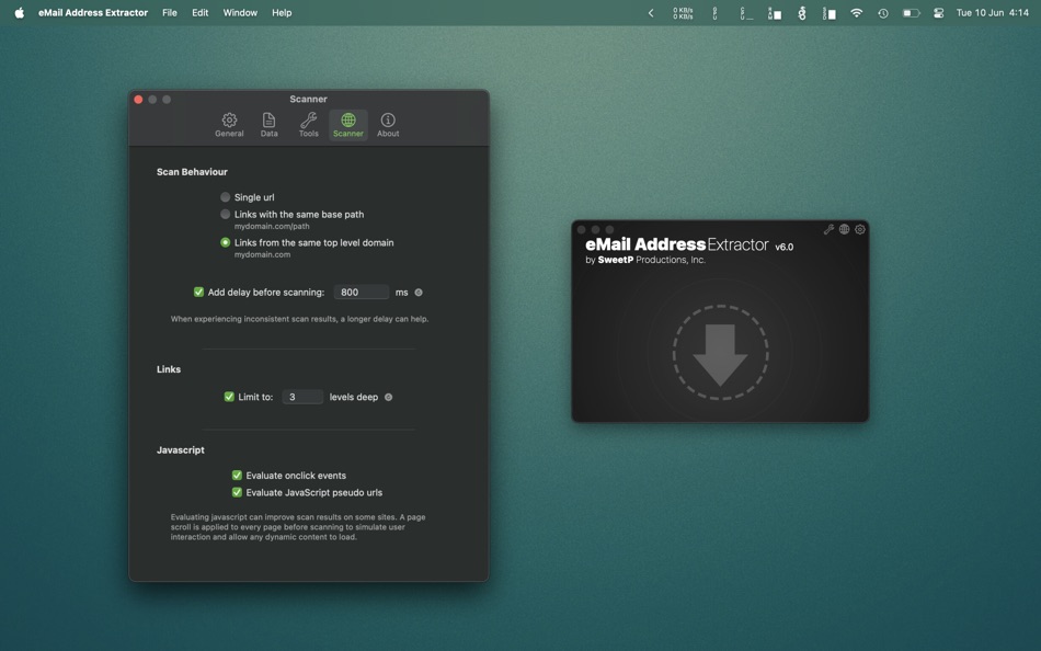#3. eMail Address Extractor (macOS) De: SweetP Productions, Inc.