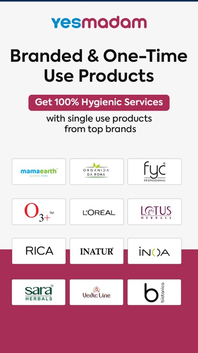 Yes Madam - Salon at Home App Screenshot