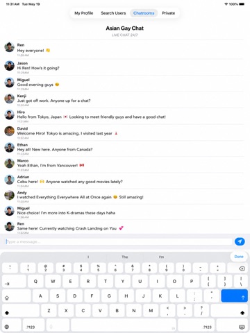 Asian Gay Chat iPad screenshot