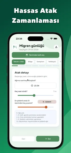 Migren ve Başağrısı Günlüğü screenshot 2