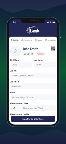 Etech BizCard screenshot