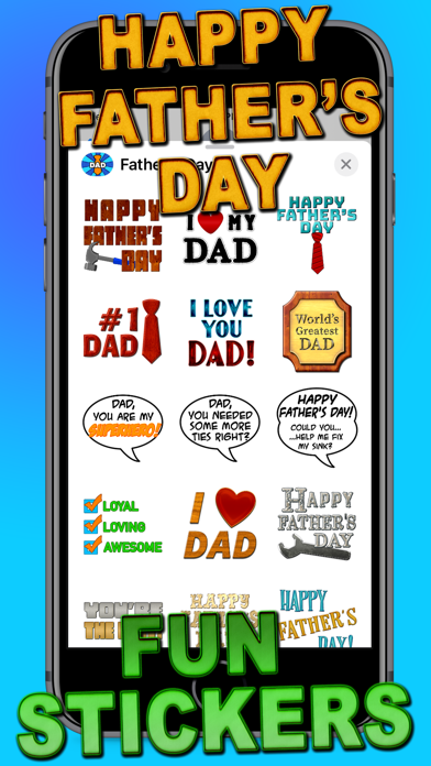 Screenshot #1 pour Father's Day Fun Stickers