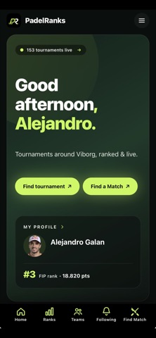 PadelRanks screenshot