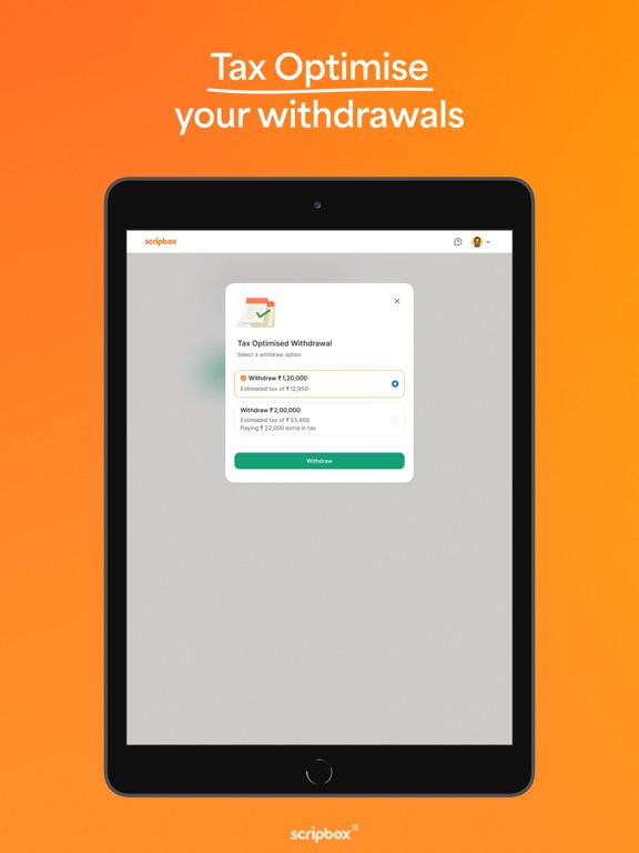 Scripbox Mutual Fund & SIP App iPad screenshot 6 - Finance app