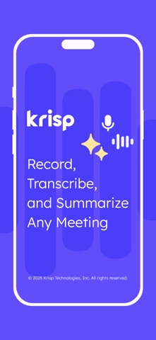 Krisp AI Meeting Note Taker screenshot